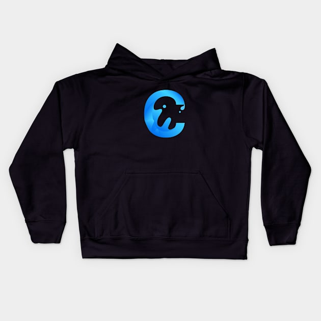 C blue water Kids Hoodie by joeymono